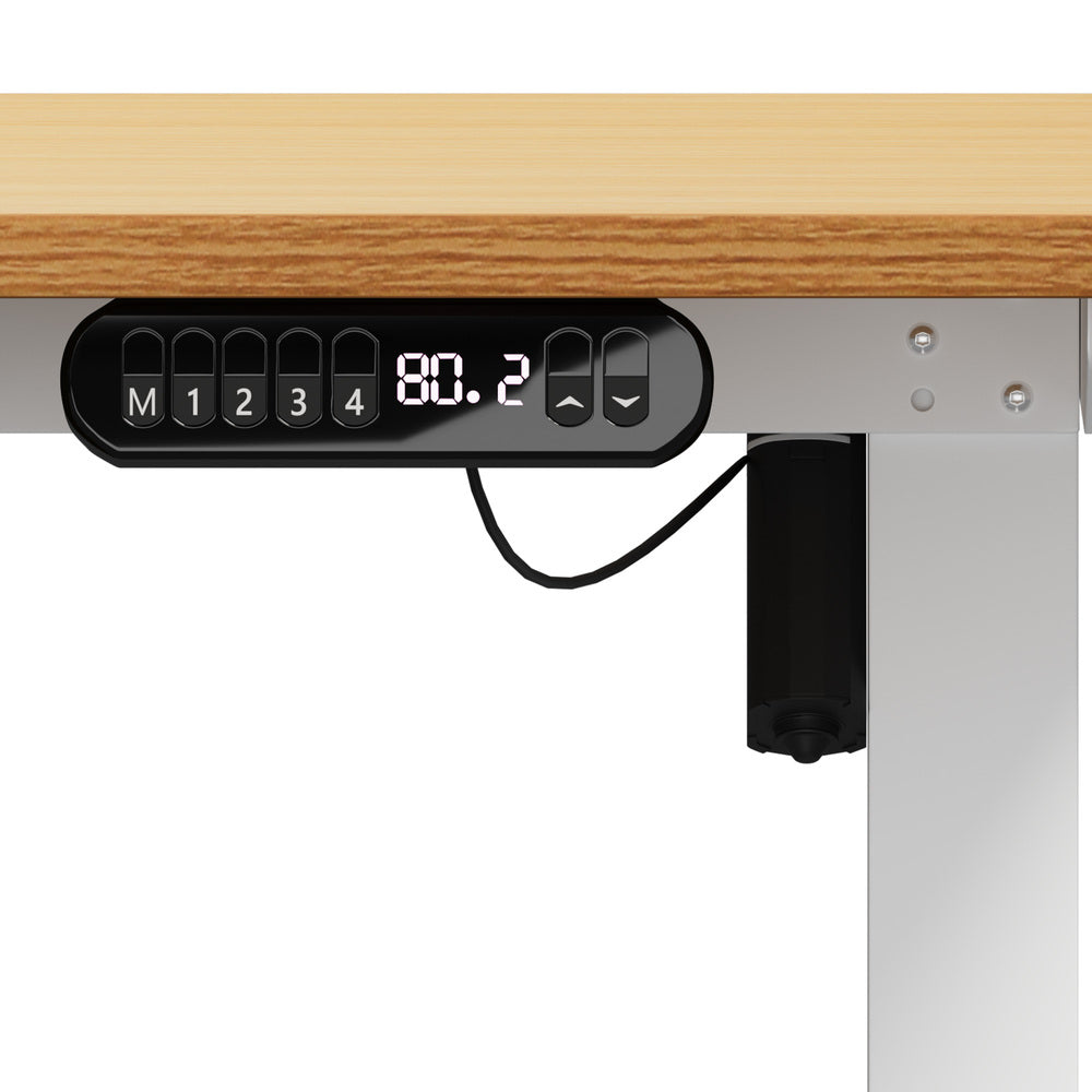 120cm &140cm Electric Standing Desk With Drawer Adjustable White