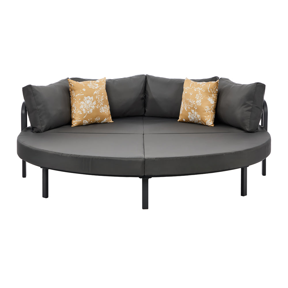 Outdoor Round Daybed Large Rattan Sun Lounge Sofa Patio Furniture
