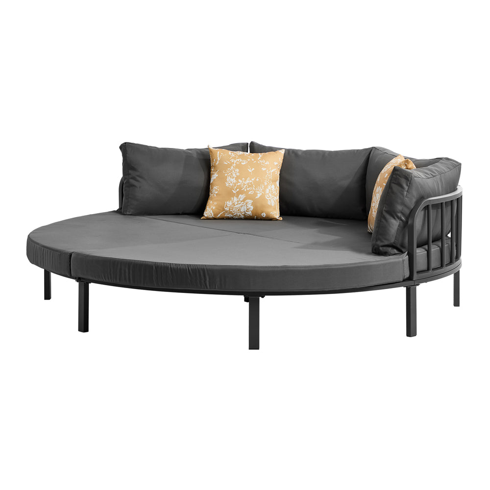 Outdoor Round Daybed Large Rattan Sun Lounge Sofa Patio Furniture