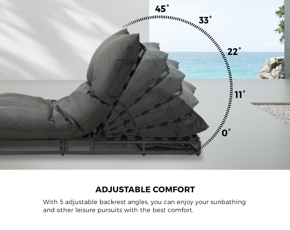 Outdoor Sun Lounger Day Bed Garden Patio Furniture Setting