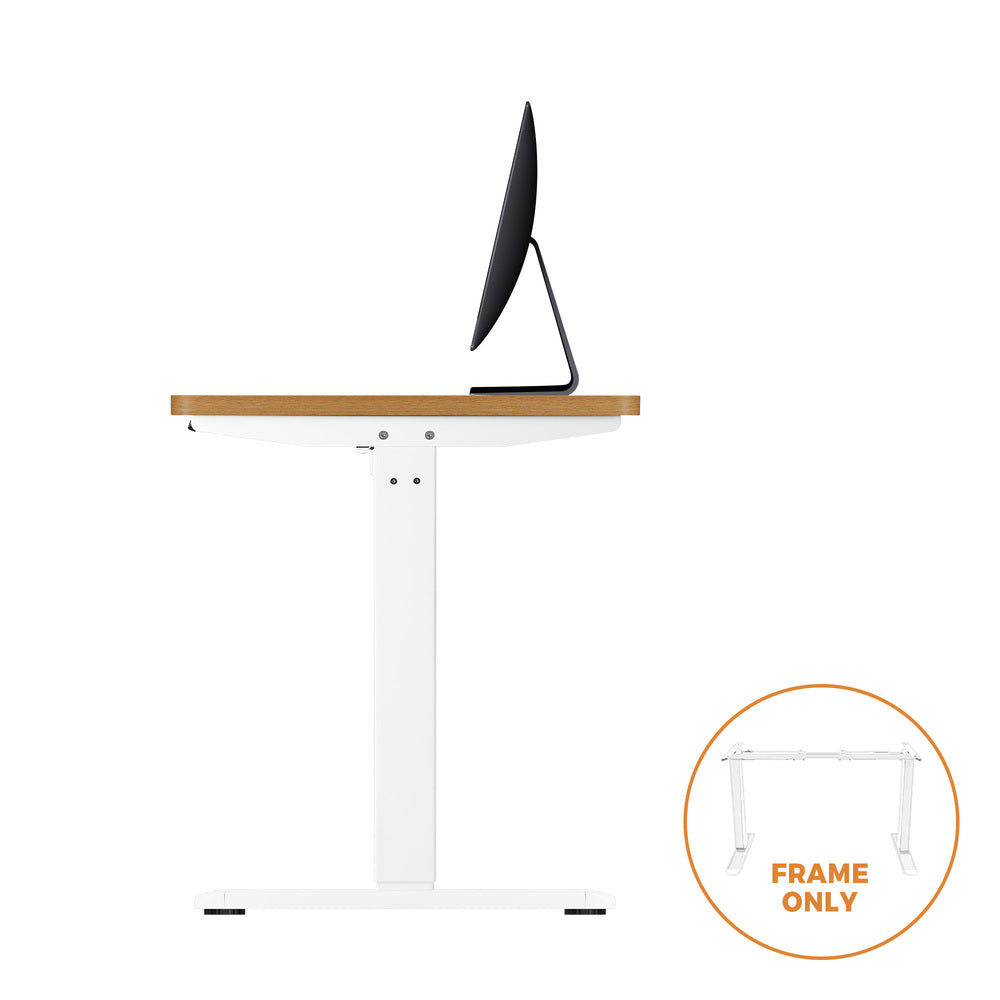 Discover the Stylish White Frame Standing Desk for Home Offices(Frame Only)