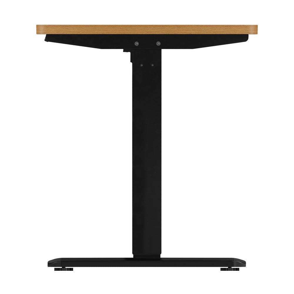 Sit Stand Desk Motorised Adjustable 160cm Black&Oak