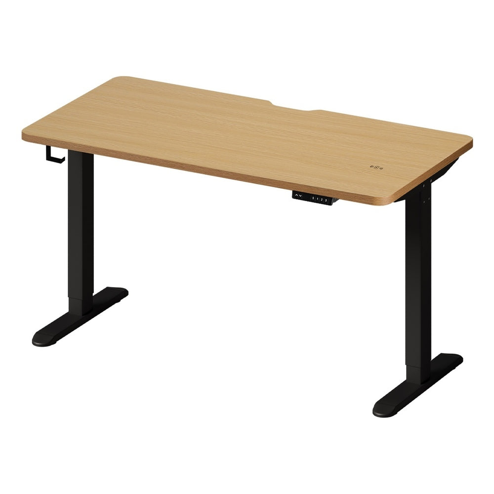 Standing Desk Wireless Charging Single Motor 140CM Black/White