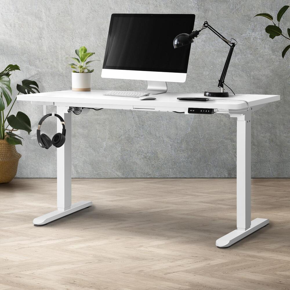 Sit Stand Desk Motorised Adjustable 160cm Black&Oak