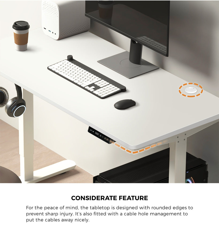 Sit Stand Desk Motorised Adjustable 160cm Black&Oak