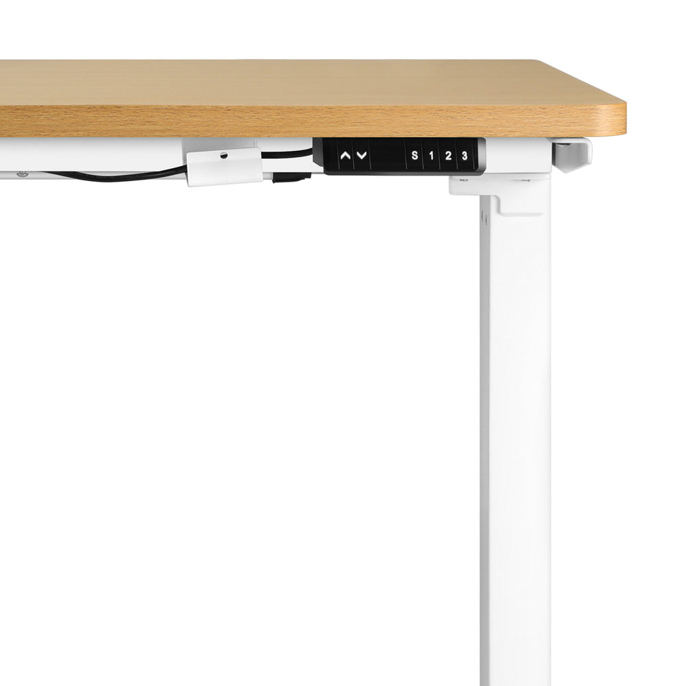 Sit Stand Desk Motorised Adjustable 160cm Black&Oak