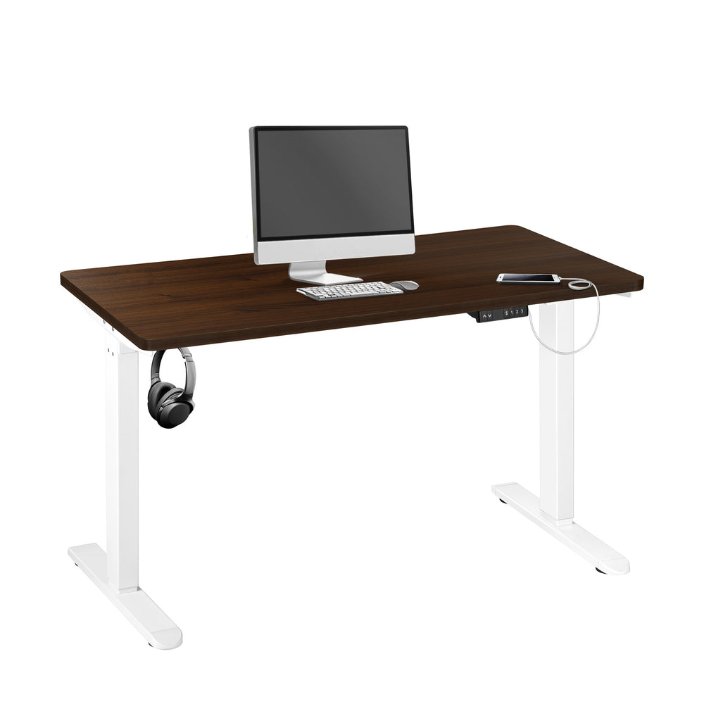 Sit Stand Desk Motorised Adjustable 160cm Black&Oak