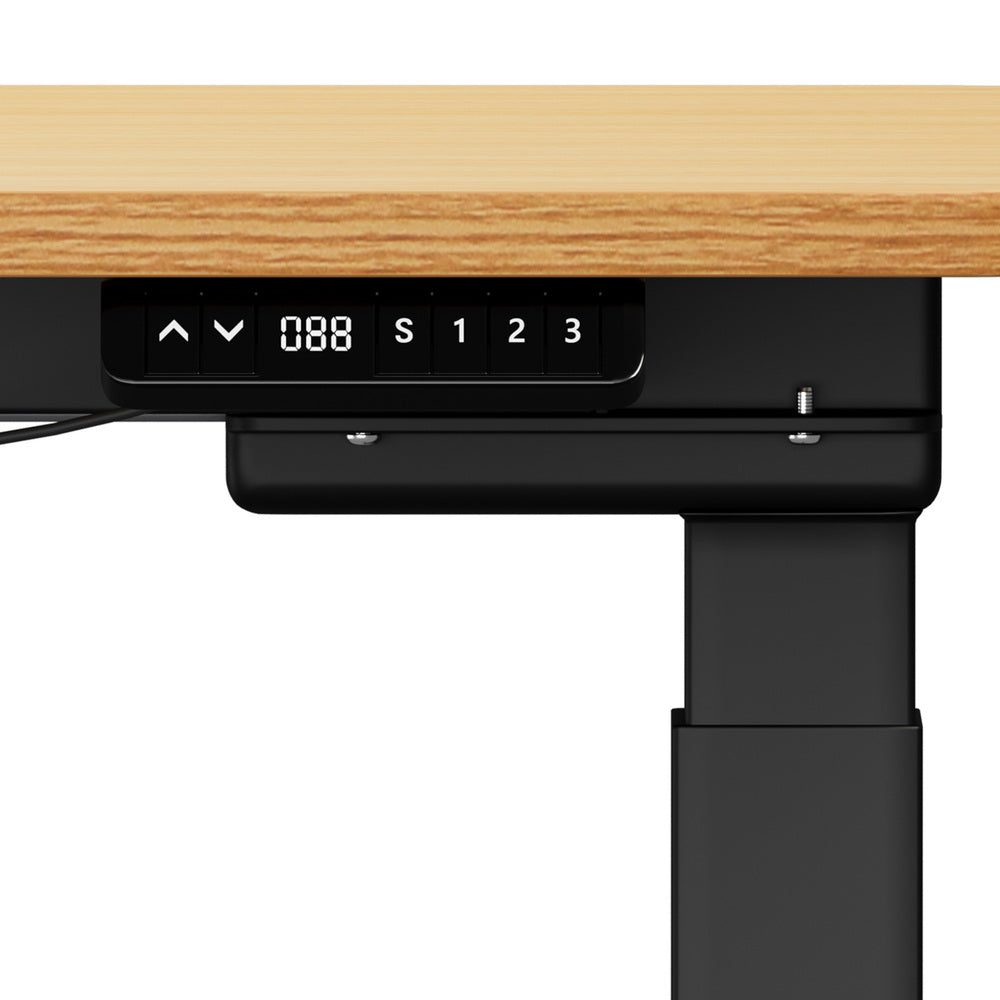 160cm Electric Standing Desk w/ Drawer Adjustable Oak White & Black