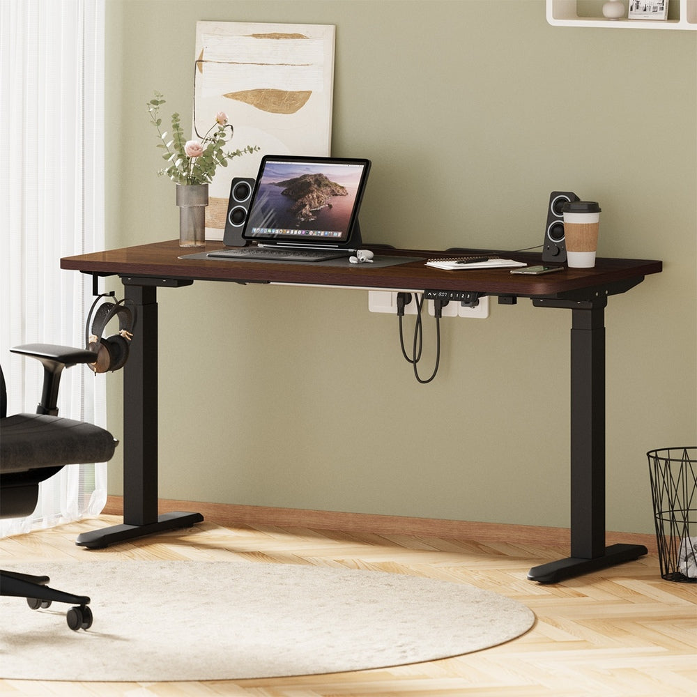 Standing Desk Wireless Charging Dual Motor 140CM Black/White