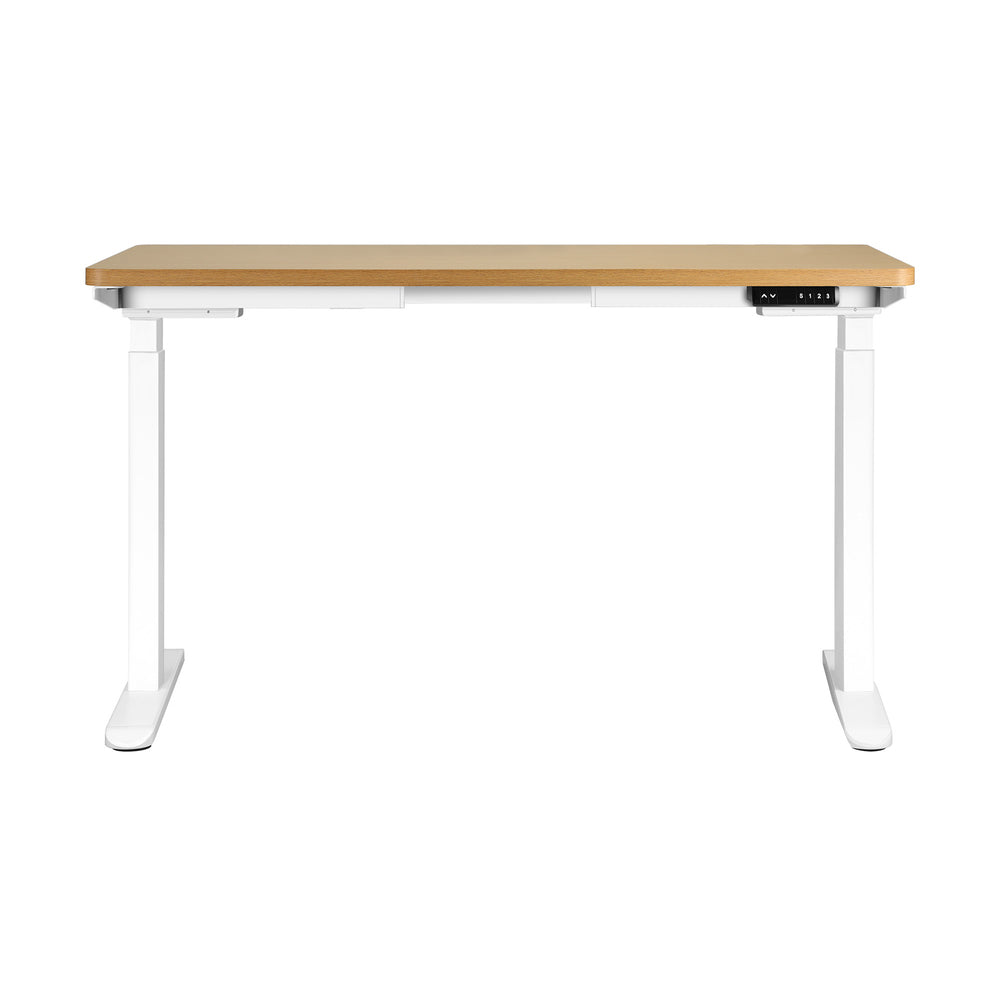 Sit-Stand Desk Height Adjustable Desk White&Walnut