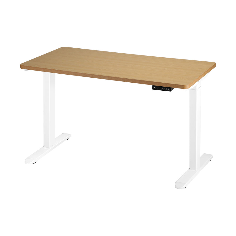 Sit-Stand Desk Height Adjustable Desk White&Walnut