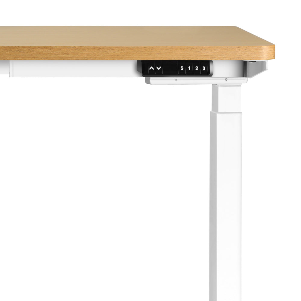 Sit-Stand Desk Height Adjustable Desk White&Walnut