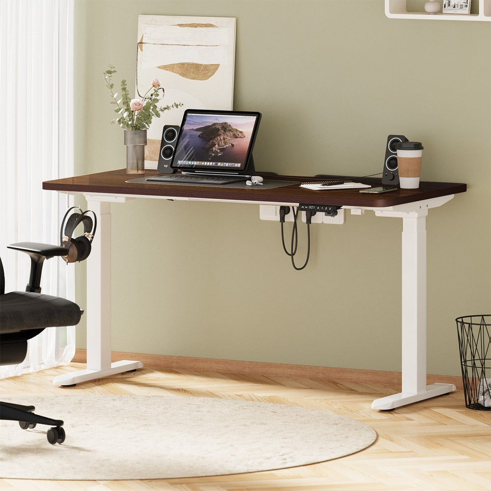Standing Desk Wireless Charging Dual Motor 140CM Black/White