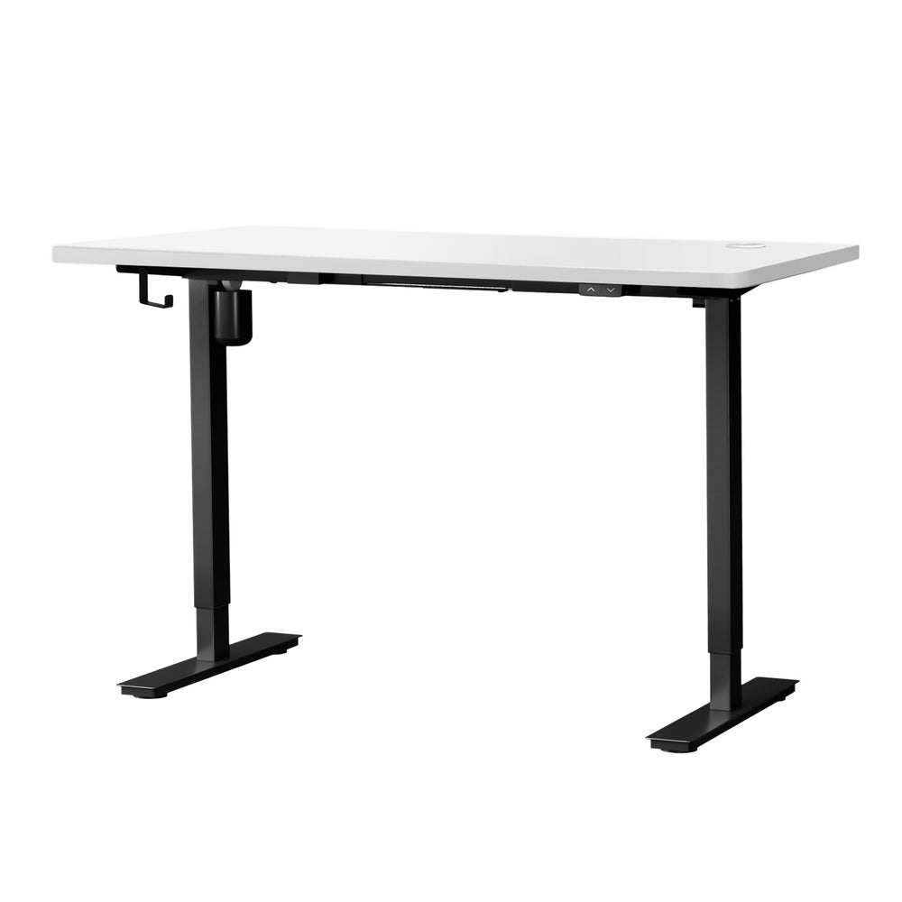 Electric Standing Desk Single Motor White 150cm
