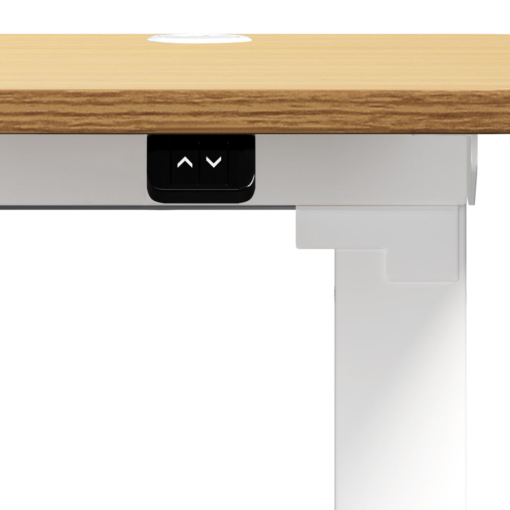 160cm Electric Standing Desk with Drawer Adjustable White Oak