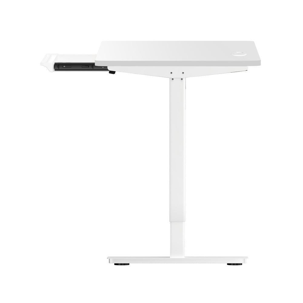 150cm Electric Standing Desk Adjustable Height with Drawer Black & White Walnut
