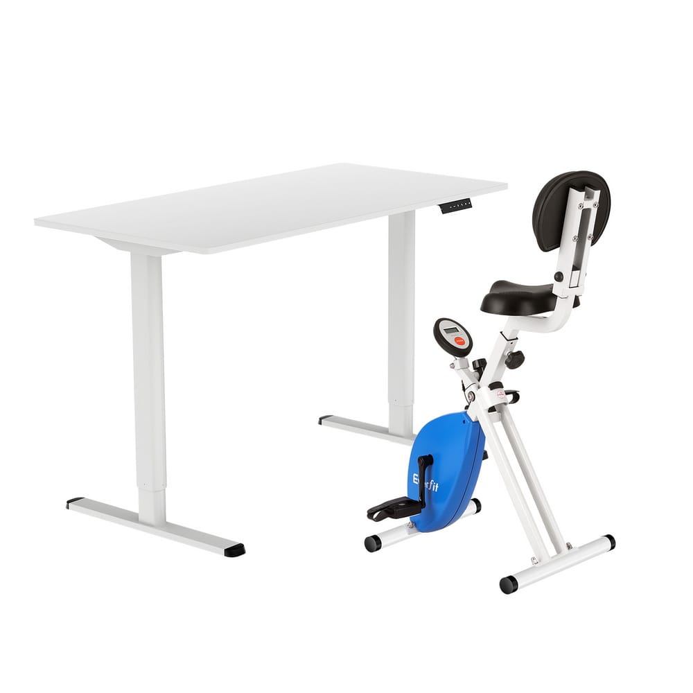 Folding Desk Bike White 120x60x73cm