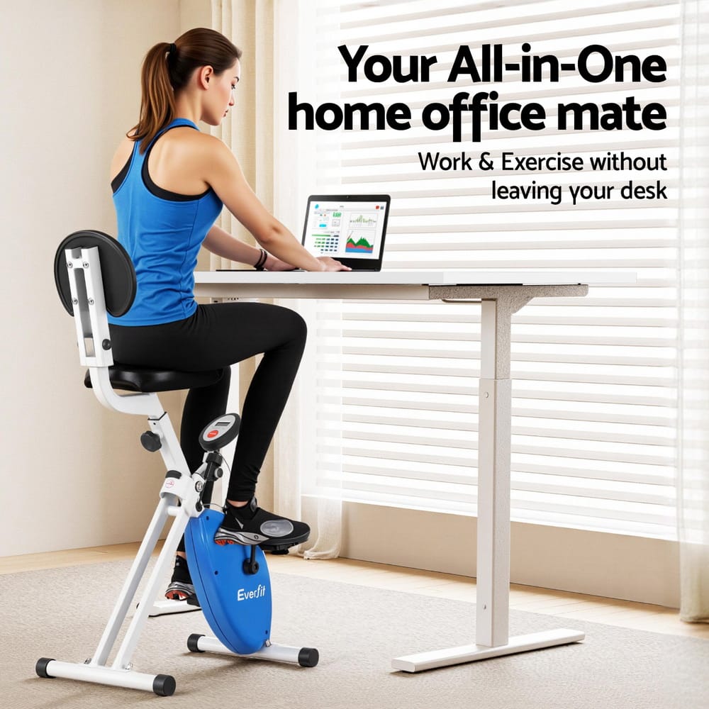 Folding Desk Bike White 120x60x73cm