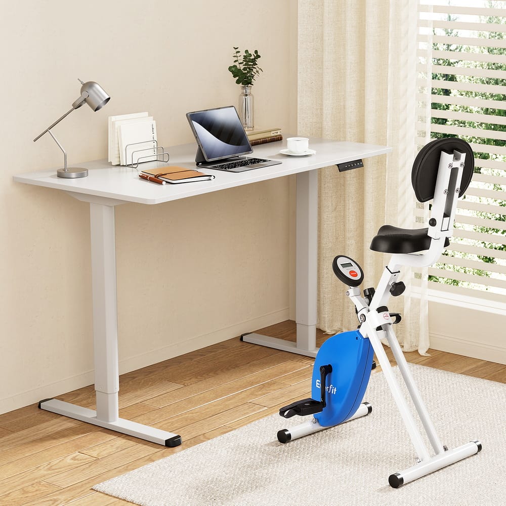 Folding Desk Bike White 120x60x73cm