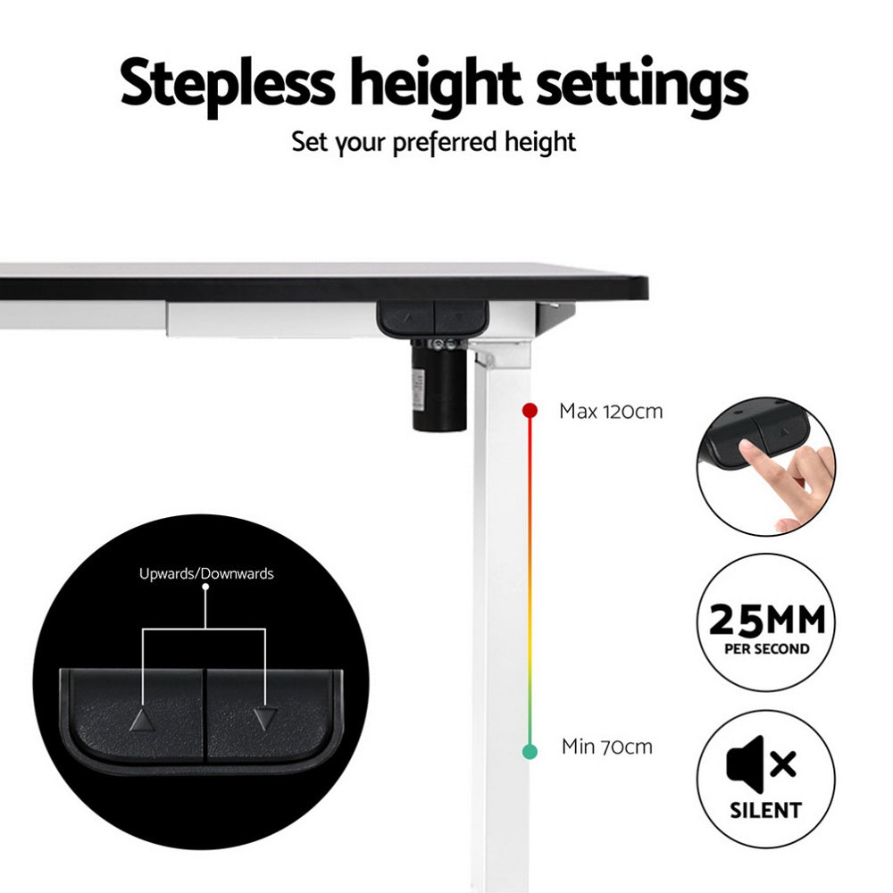 140cm Electric Standing Desk with Mini Pedal Exercise Bike Home Office