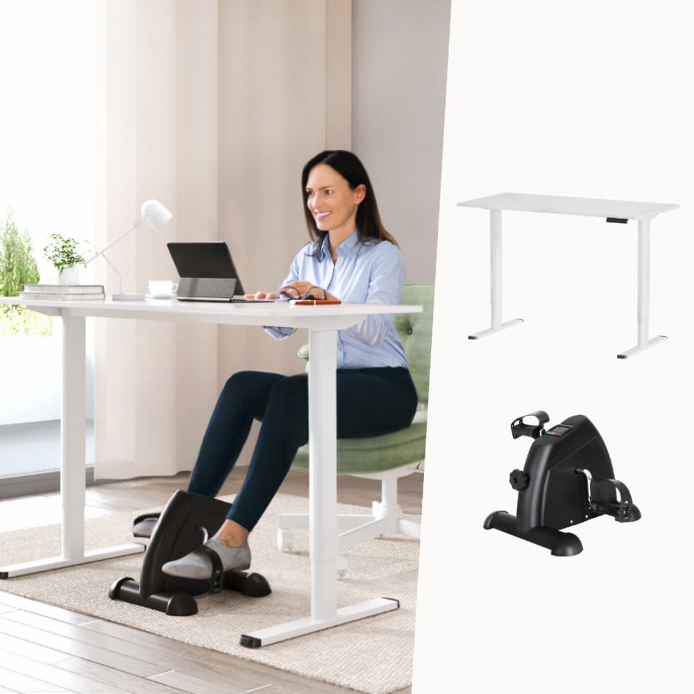 Electric Standing Desk Bike Combo 120x60x73cm