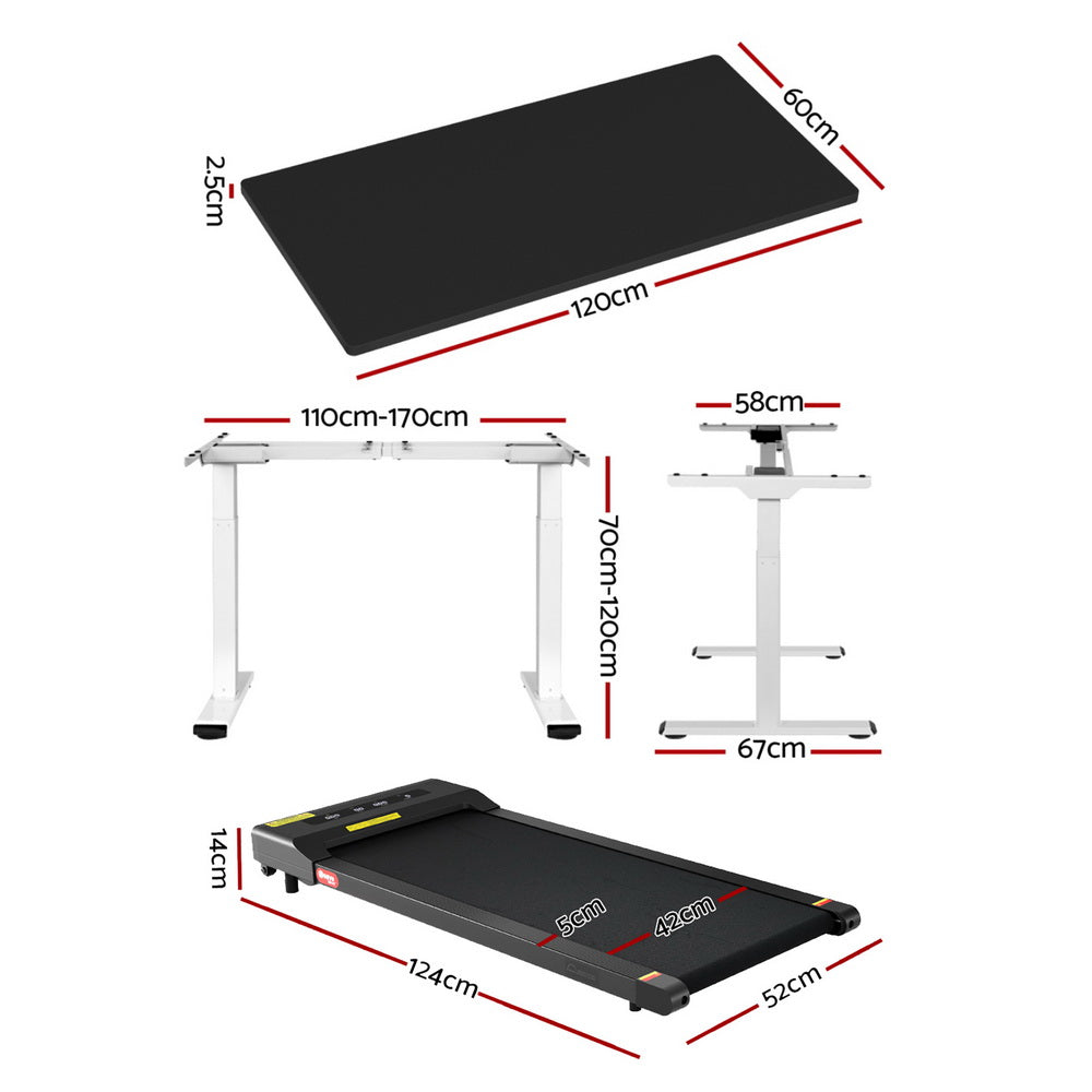 Treadmill 120cm Automatic Standing Desk with 400mm Electric Walking Pad