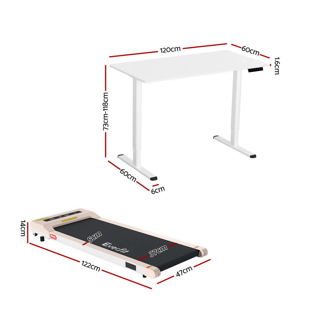 Treadmill with 120cm Automatic Standing Desk Electric Walking Pad