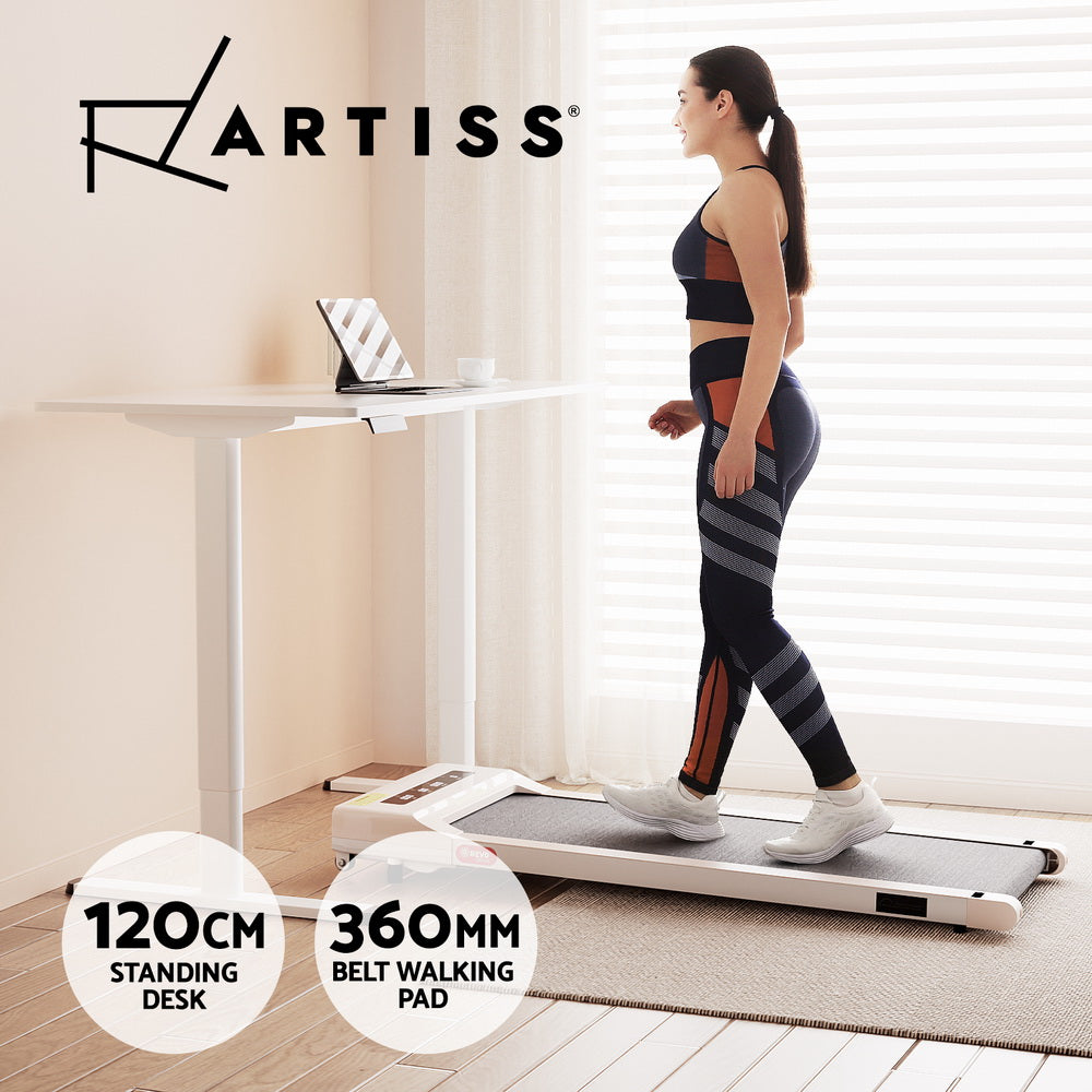 Treadmill with 120cm Automatic Standing Desk Electric Walking Pad
