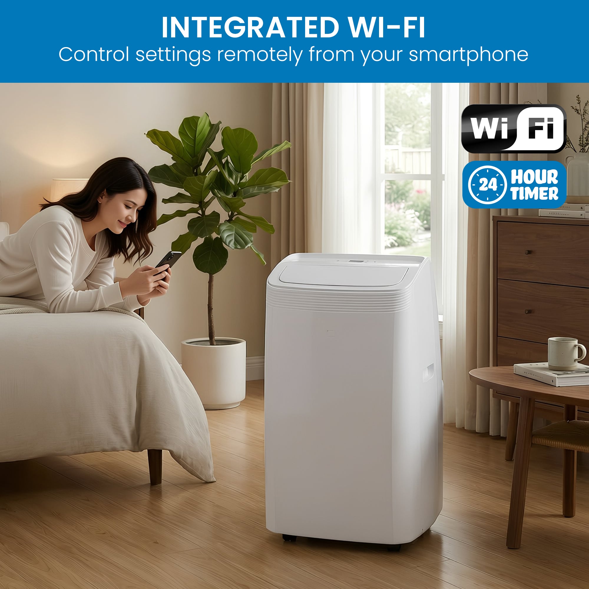 Portable 4.1kW Air Conditioner WiFi 45x39.6x74.5cm