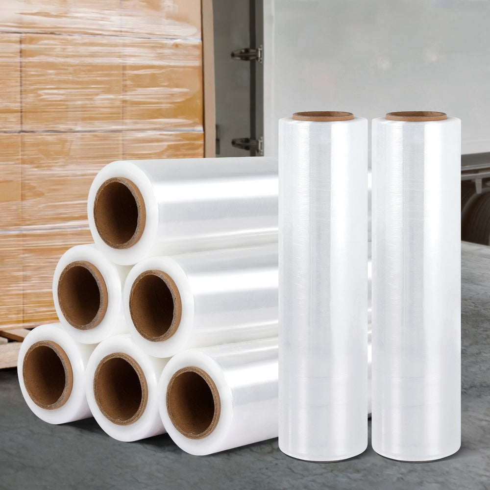 500Mm X 400M Stretch Film Pallet Shrink Wrap, 8 Rolls | Tape & Dispensers