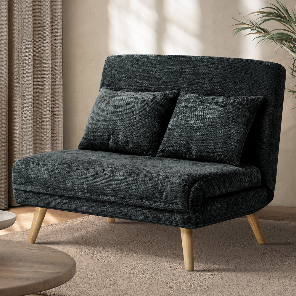 Chenille Sofa Bed Chair Recliner Double Love Seat Upholstered Fabric