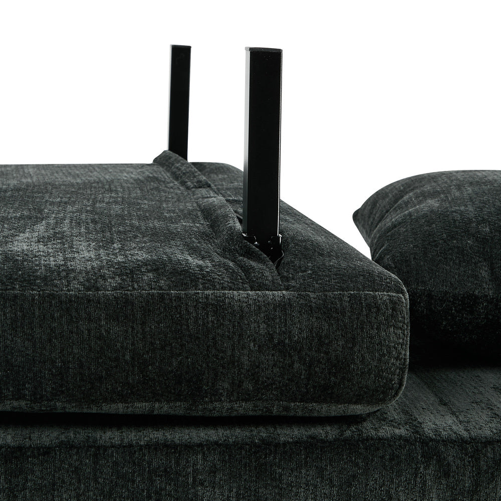 Chenille Sofa Bed Chair Recliner Double Love Seat Upholstered Fabric