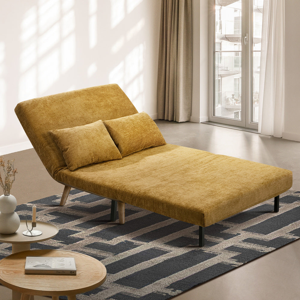 Chenille Sofa Bed Chair Recliner Double Love Seat Upholstered Fabric