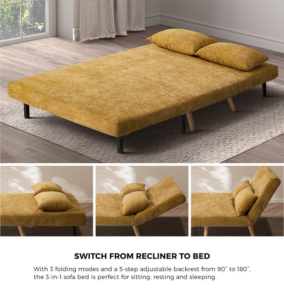 Chenille Sofa Bed Chair Recliner Double Love Seat Upholstered Fabric