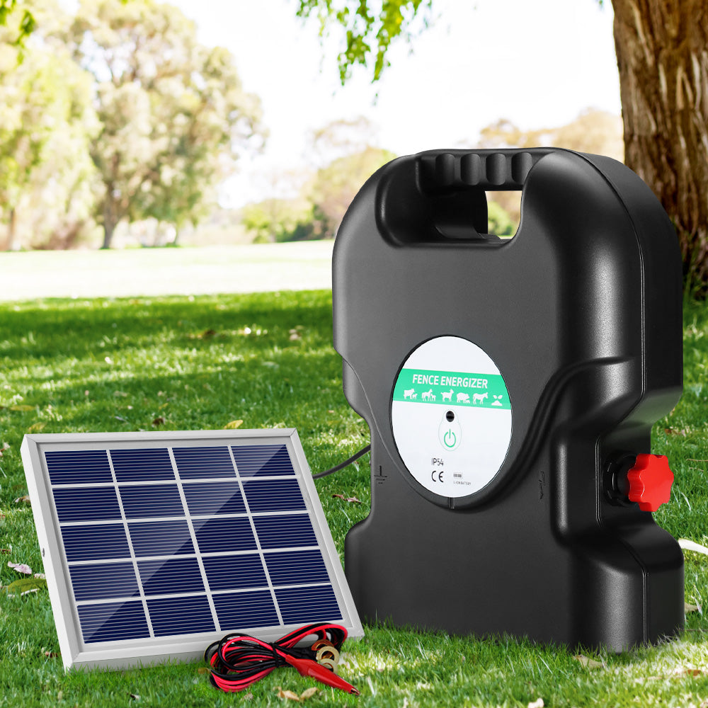 20km Solar Powered Electric Fence Energiser 1.2J for Livestock & Property
