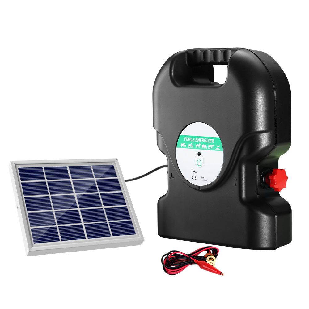 20km Solar Powered Electric Fence Energiser 1.2J for Livestock & Property