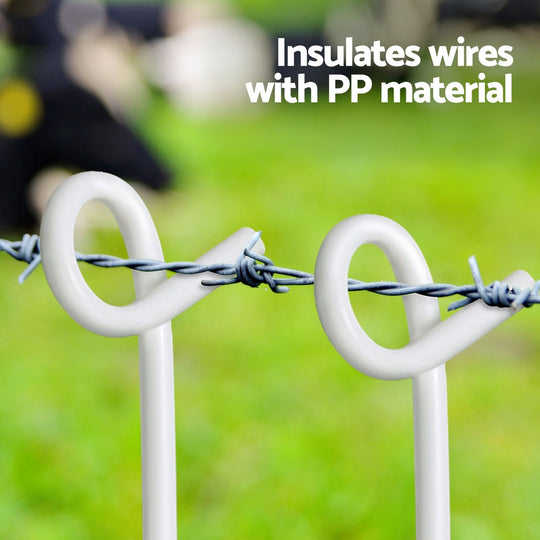 Fencing - 20x Electric Fence Pigtail Posts Steel Tape Fencing