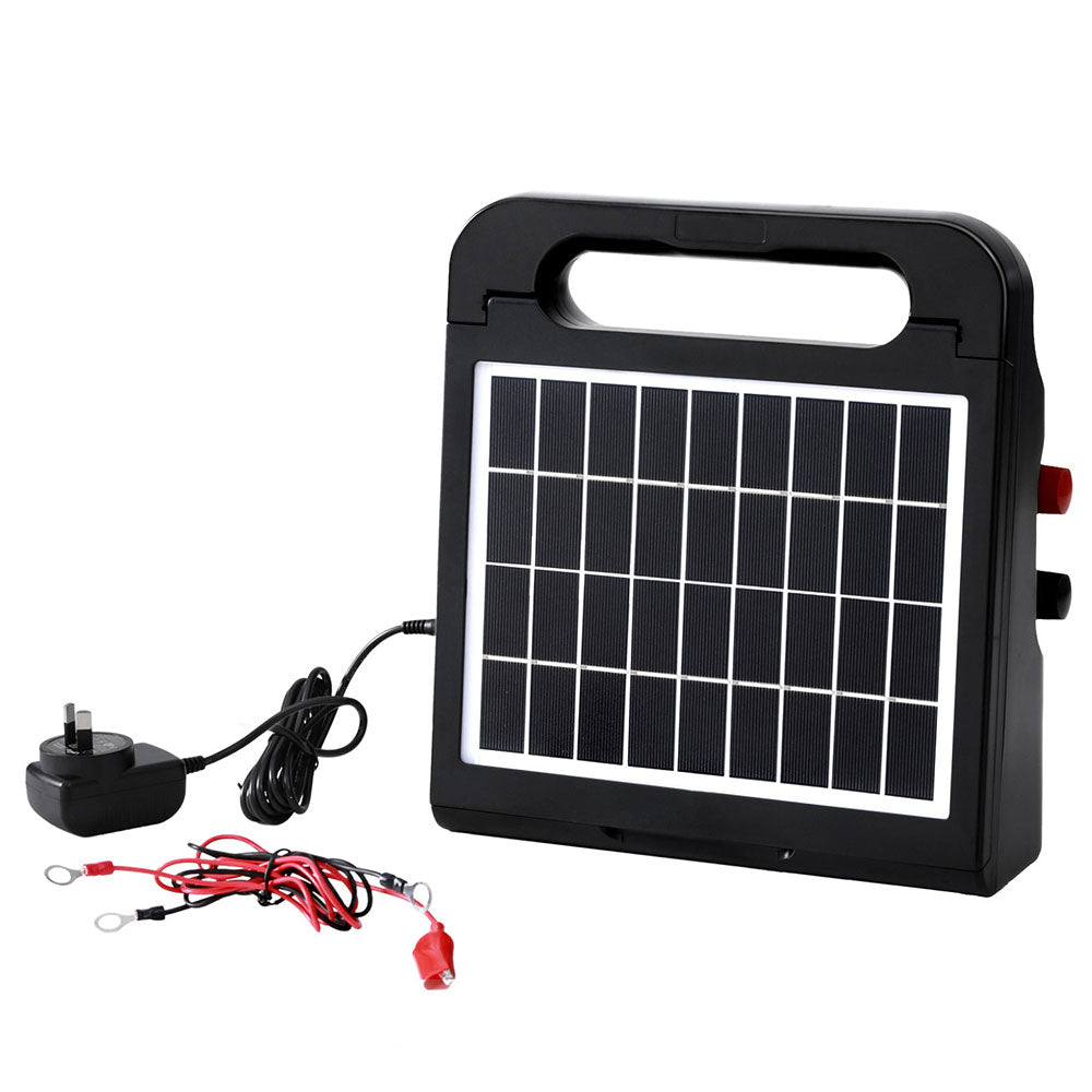 5km Electric Fence Energiser Solar Energizer Charger Farm Animal 0.15J
