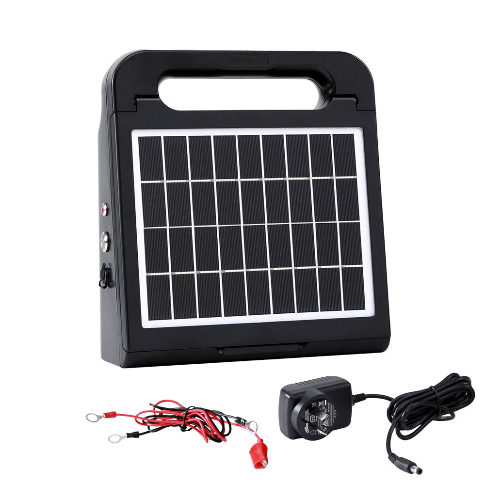 10km Electric Fence Energiser Solar Energizer Charger Farm Animal 0.3J