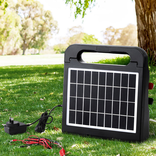 10km Electric Fence Energiser Solar Energizer Charger Farm Animal 0.3J, Fence & Gate Accessories