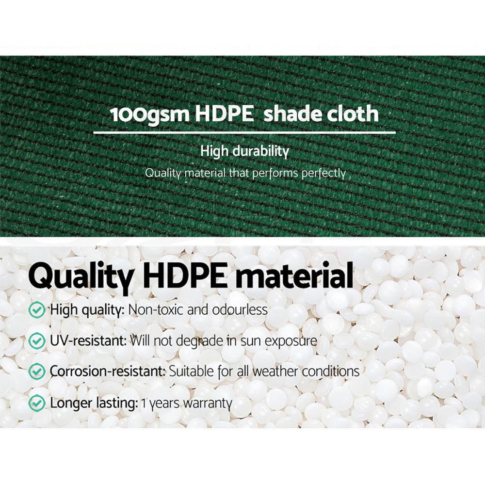 50% Shade Cloth 3.66x30m Shade Cloth Sail Heavy Duty Shadecloth Garden Mesh Roll GR