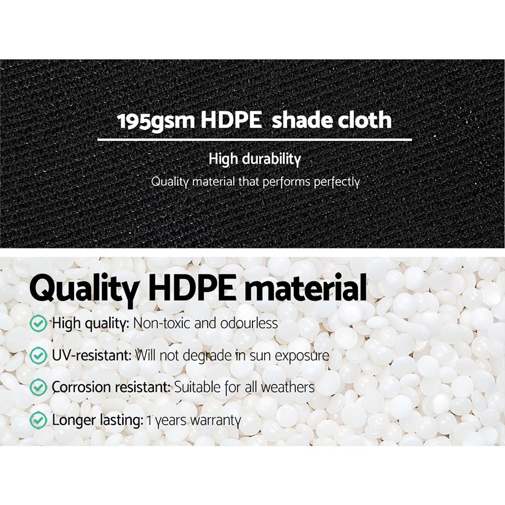 Heavy Duty 90% Shade Cloth 1.83x30M Black Shade Sail