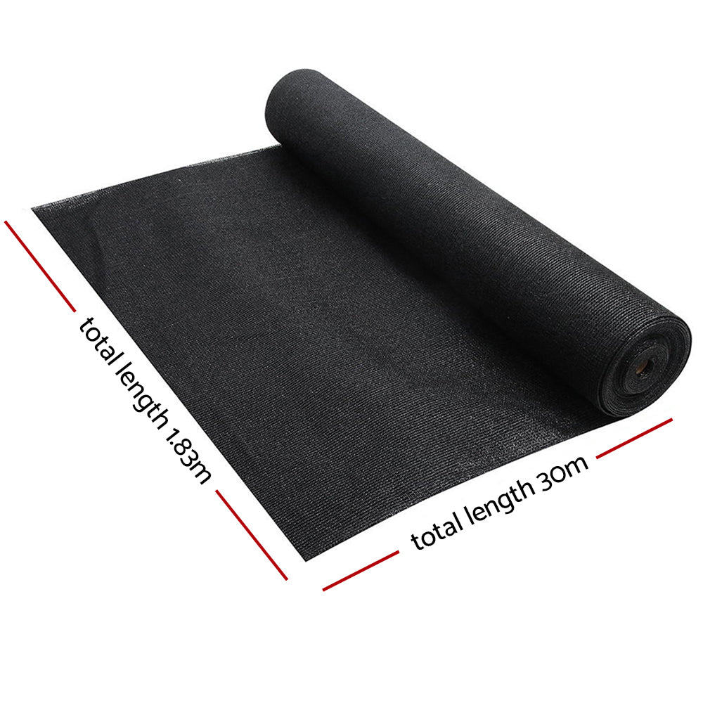 Instahut 1.83 x 30m Shade Sail Cloth - Black
