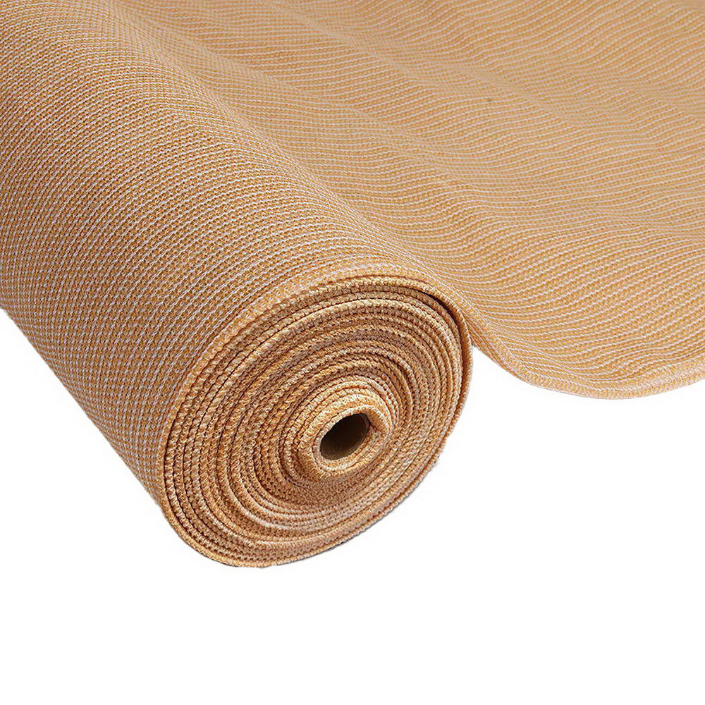 50% Shade Cloth 1.83x50m Shadecloth Sail Heavy Duty Beige/Black