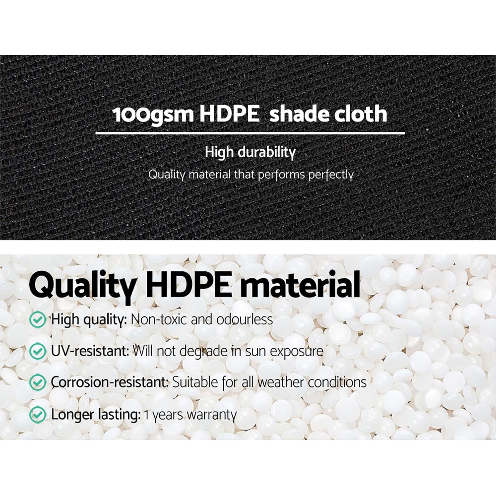 Heavy Duty 50% Shade Cloth 1.83x50M Black Shade Sail