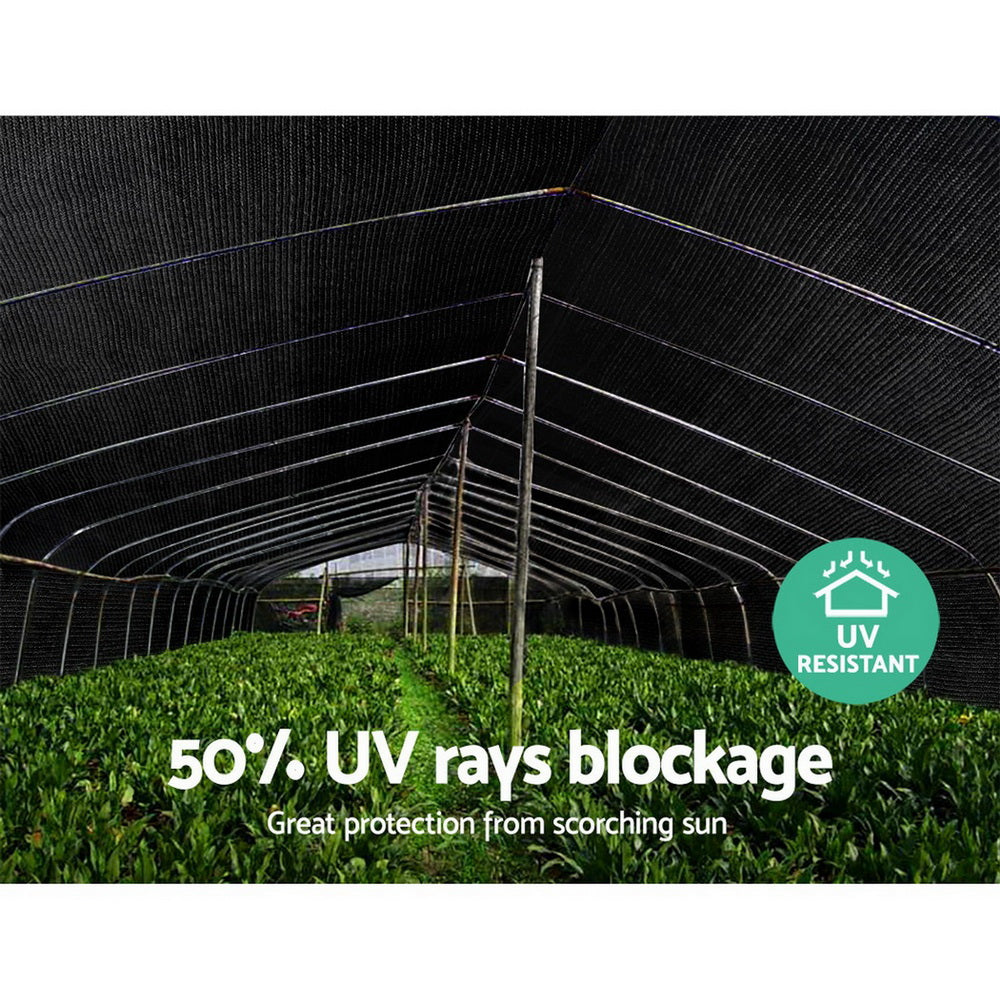 Heavy Duty 50% Shade Cloth 1.83x50M Black Shade Sail