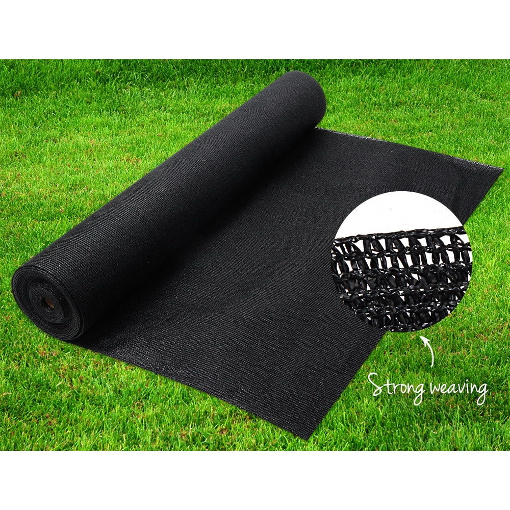 Instahut 70% UV Sun Shade Cloth Shadecloth Sail Roll Mesh Garden Outdoor Black