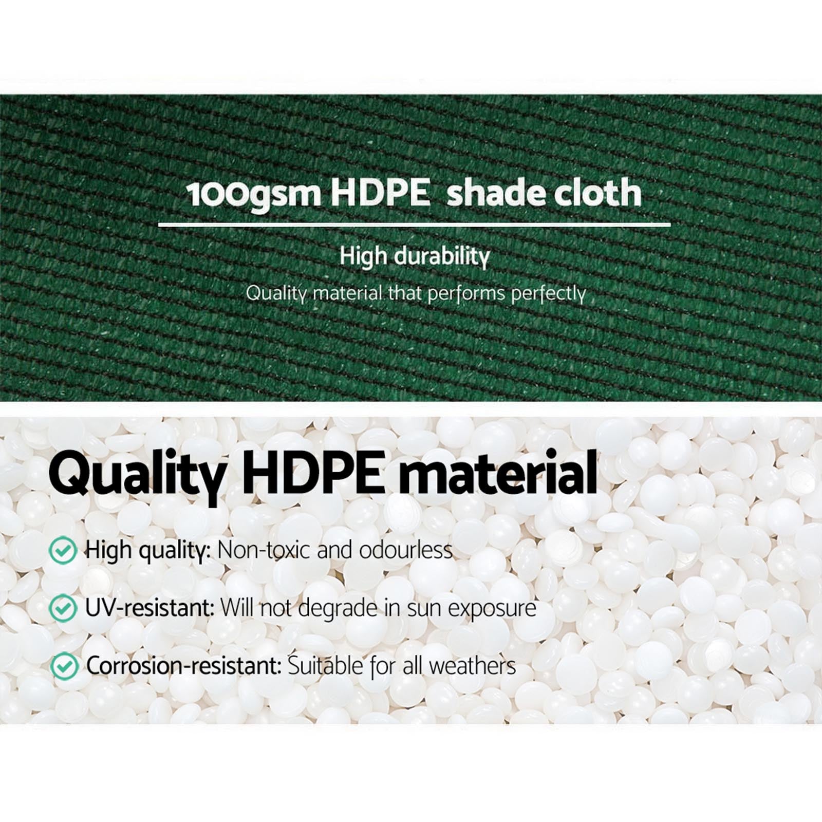 50% Shade Cloth 3.66x30m Shade Cloth Sail Heavy Duty Shadecloth Garden Mesh Roll GR