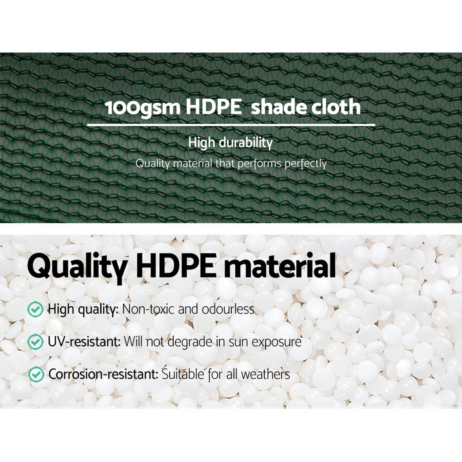 50% Shade Cloth 3.66X30M Shadecloth Wide Heavy Duty Green