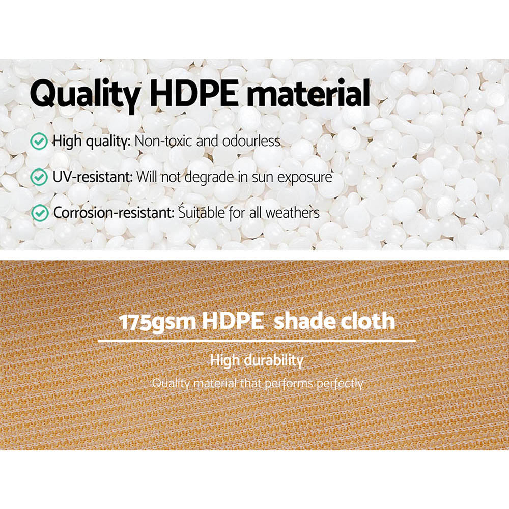 Instahut 70% UV Sun Shade Cloth Shadecloth Sail Roll Mesh Outdoor 3.66x30m Beige